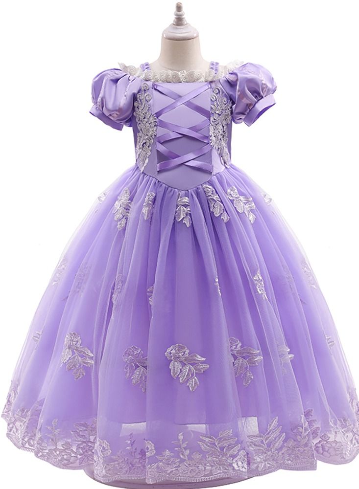 Loquat Fashion princess dress with embroidered lace  - Image 1