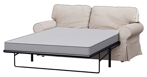 Custom Slipcover Replacement The Ektorp Two Seater Sofa Bed Cover Replacement is Custom Made for IKEA Ektorp 2 Seat Sleeper Slipcover Only. (Flax Polyester Beige) - Image 5