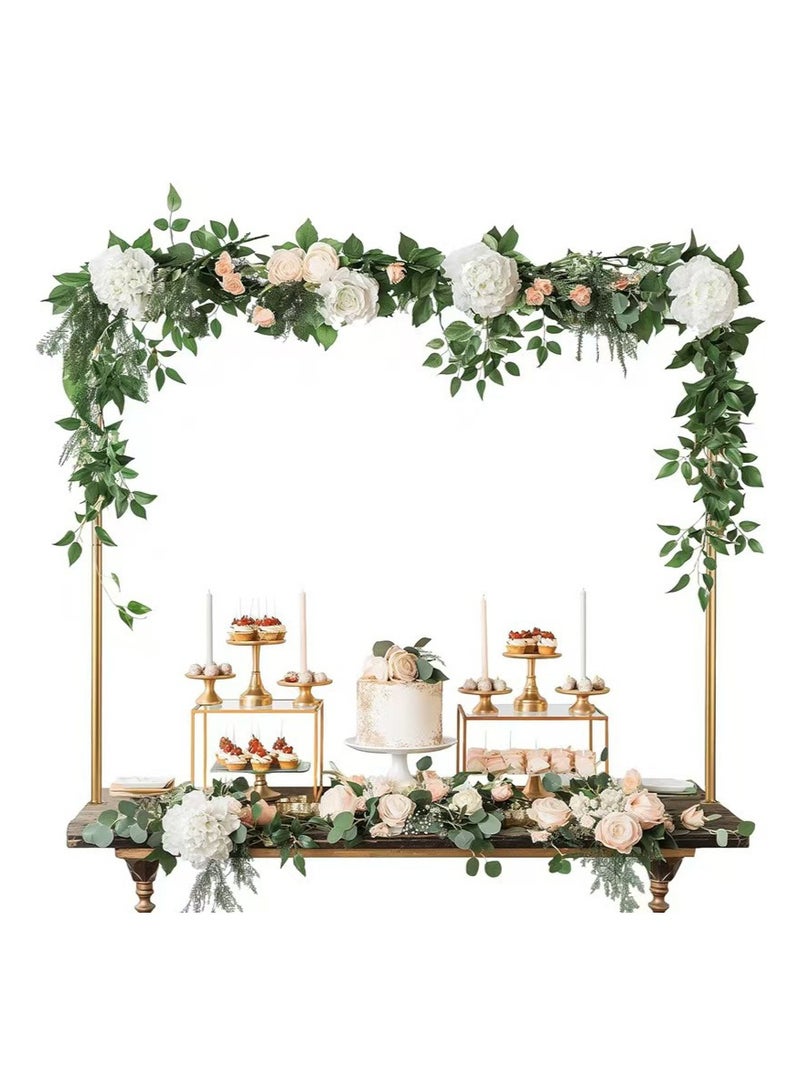 TAPIT Adjustable Over-the-Table Centerpiece Stand, Expandable Wedding Table Decor Stand for Flowers Balloons, Modern Metal Display Arch Stand (Gold) - Image 1