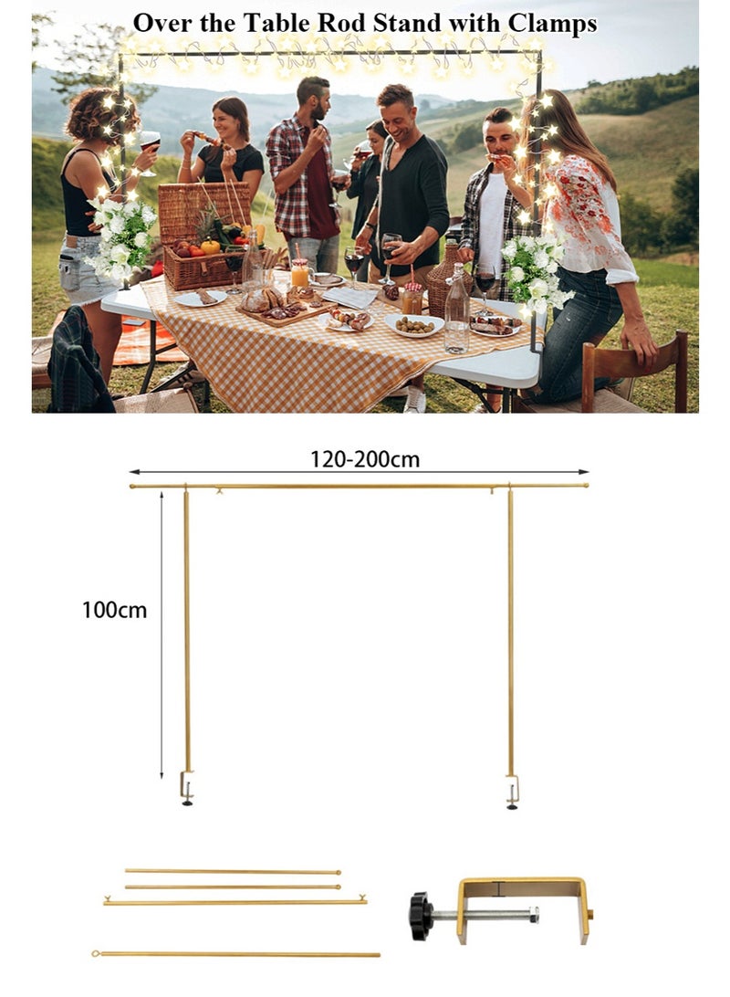 TAPIT Adjustable Over-the-Table Centerpiece Stand, Expandable Wedding Table Decor Stand for Flowers Balloons, Modern Metal Display Arch Stand (Gold) - Image 3