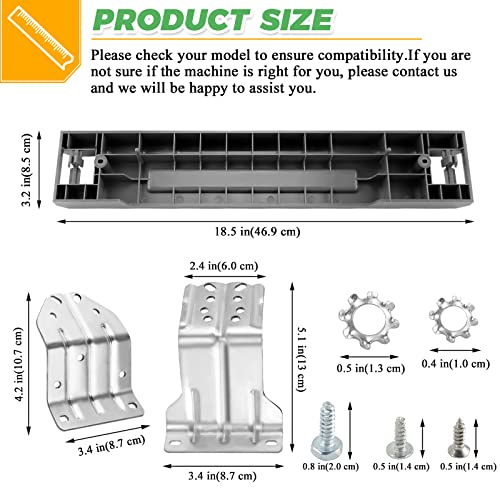 Techecook UPGRADED SKK-8K & SKK-7A Stacking Kit Fit for Samsung Washer & Dryer 27 Inch Front Load Laundry by Techecook - Samsung Stackable Washer Dryer Kit Including All Parts - Replace for SK-5A SK-5AXAA - Image 5