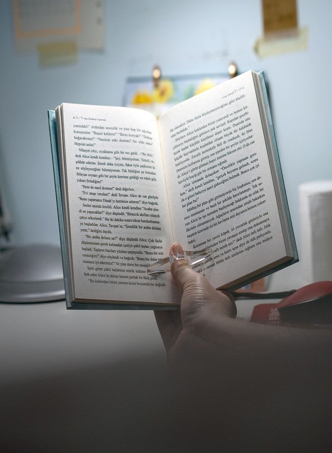 IFAMIO 2 Pieces Clear Page Spreader - Transparent Lightweight Thumb Bookmark Rings - Finger Book Opener Tool - Reading Page Holder - Reading Accessories for Book Lovers & Teachers - Image 4