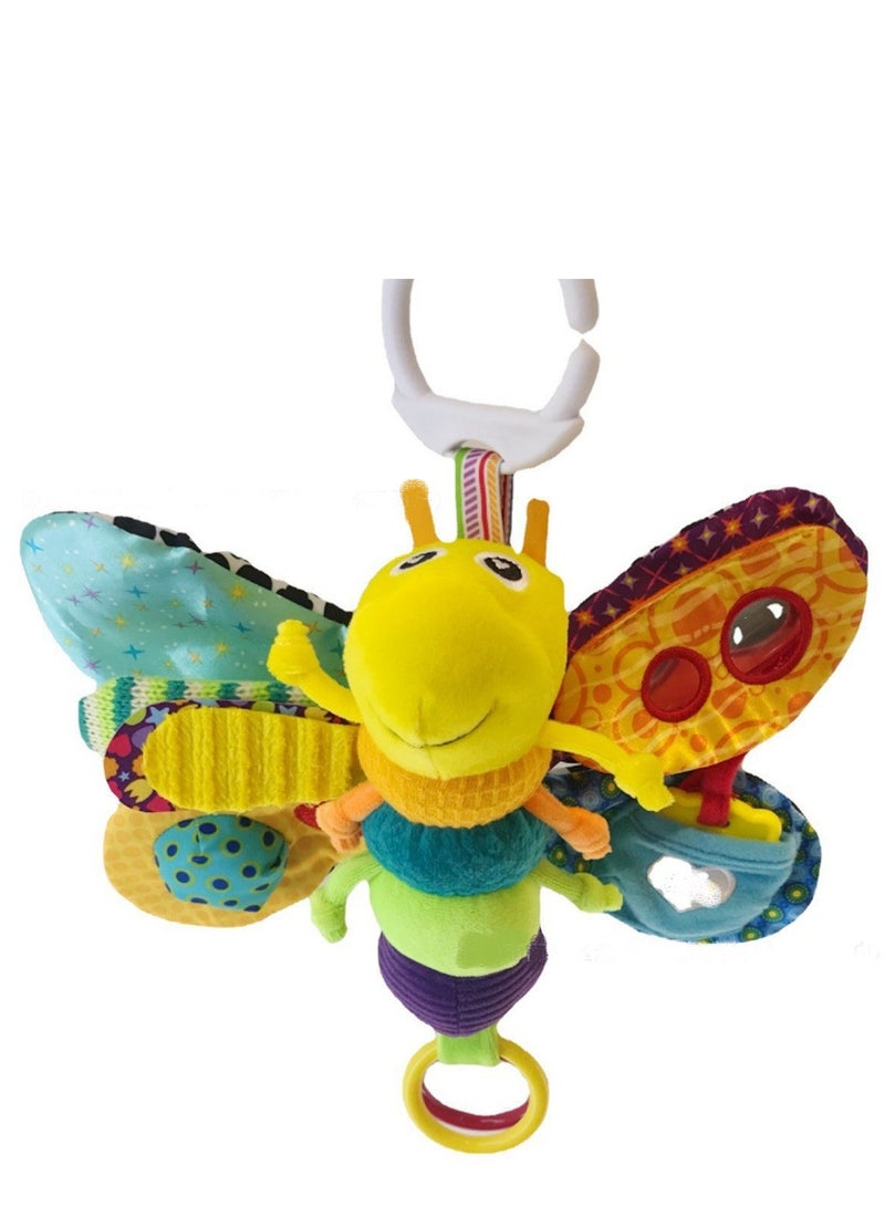 Firefly Highchair Toy, Spinning Suction Activity Toy with Teether & Rattle, Crinkle Car Seat Toys and Stroller Toys 