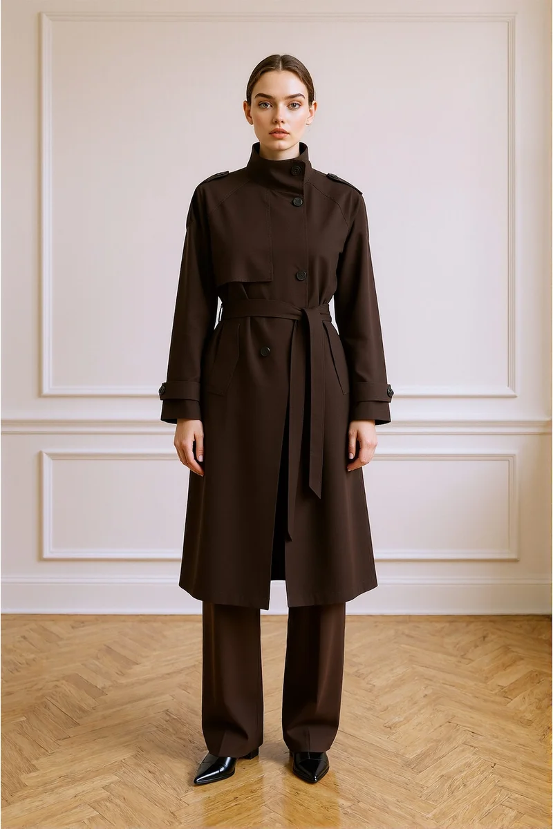 ديفاكتو Regular Fit Cotton Trenchcoat