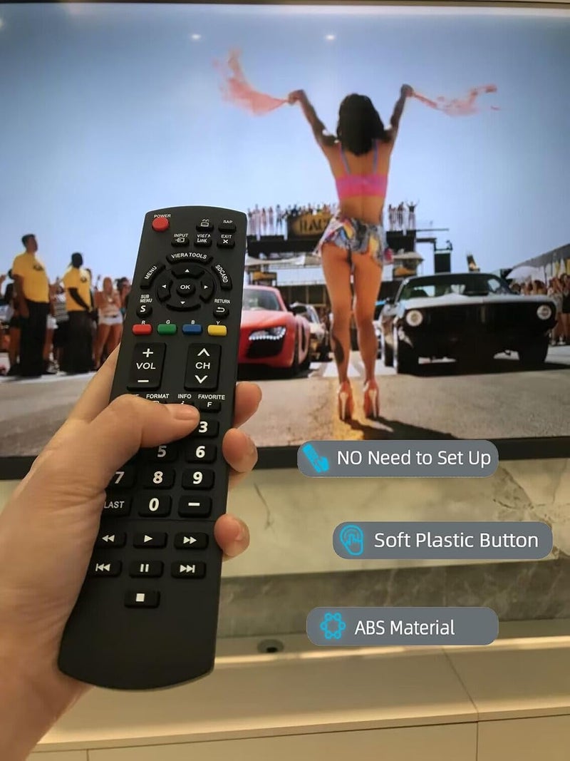 BOMAZ Universal Replacement Remote Control for Panasonic TC-42LD24 TH-42PX60U TC-L37X2 TC-L42E3 TC-P60S30 N2QAYB000485 N2QAYB000570 Plasma Smart TV - Image 3
