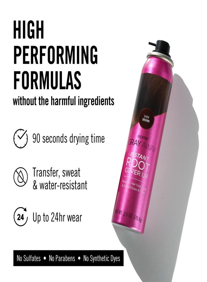 إيفربرو بخاخ إيفربرو لتغطية جذور الشعر الرمادية الفورية 2.5 أونصة - بني داكن - Image 4