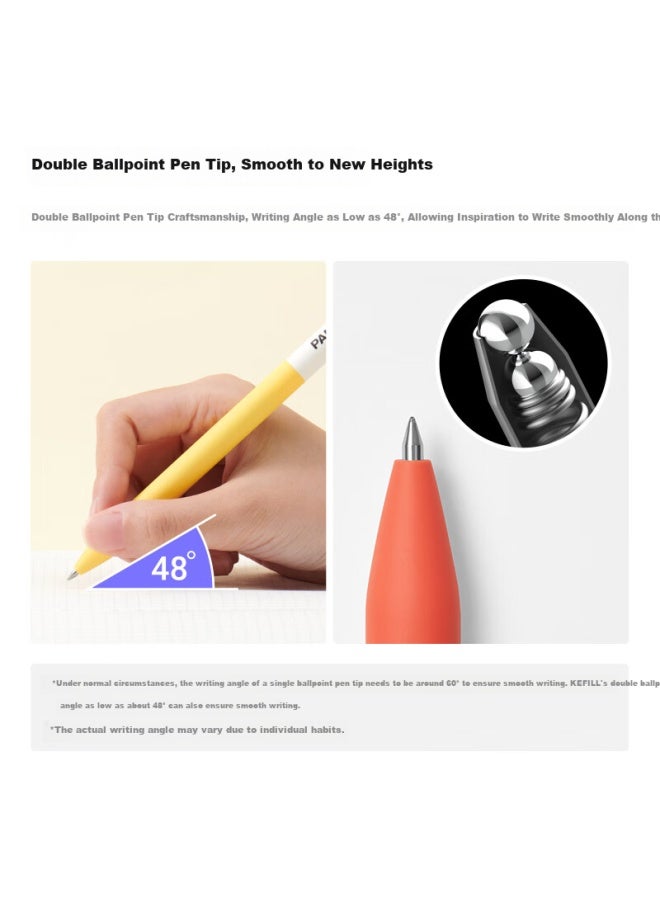 Kaco قلم كاكو إكس بانتون المشترك بقيمة عالية 0.5 مم قلم حبر جاف سريع الجفاف قلم كروي أسود قلم مائي قلم كربون قلم ممارسة للطلاب عبوة من 2 قلم - Image 3