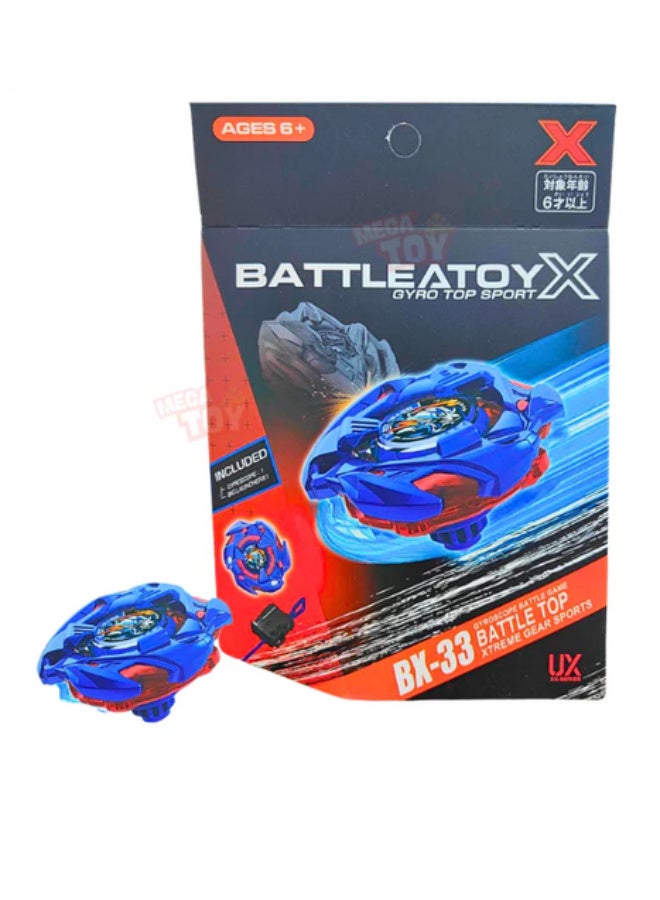Beyblade BattleToy X – BX-33! 🔥 A fast and powerful spinner that spins with high performance, and it comes with a launcher to start the challenge immediately! 💥 Suitable for children 6 years and up. Let the arena ignite!