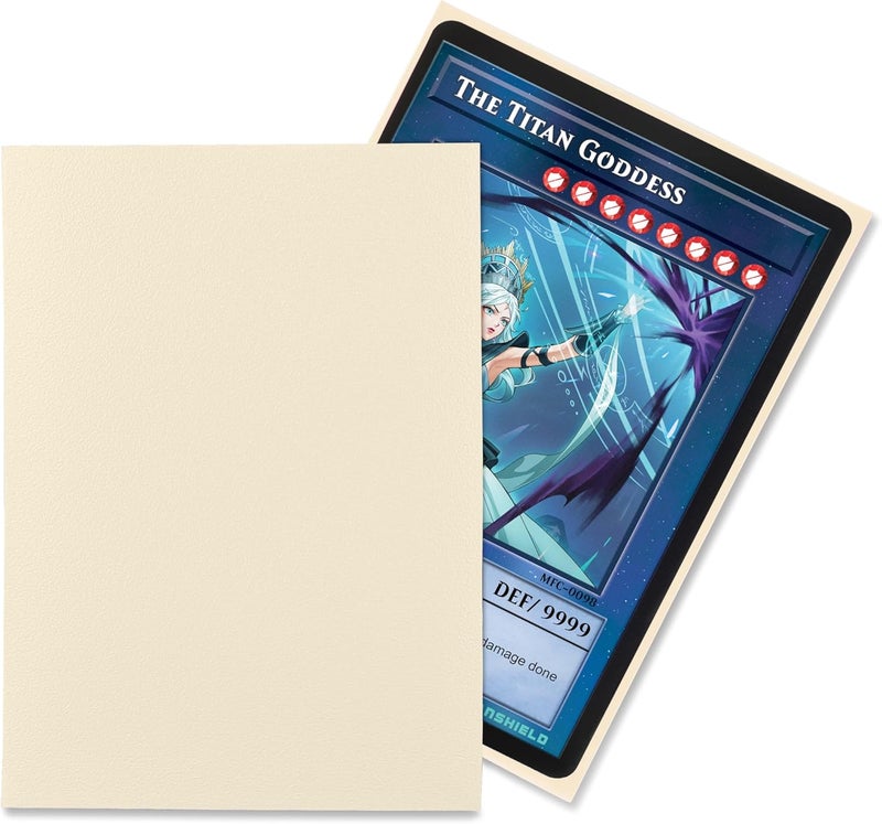 TitanShield (150 Sleeve) Colored Small Japanese Sized Trading Card Sleeves Deck Protector for Yu-Gi-Oh, Cardfight!! Vanguard & More (Ivory) - Image 2