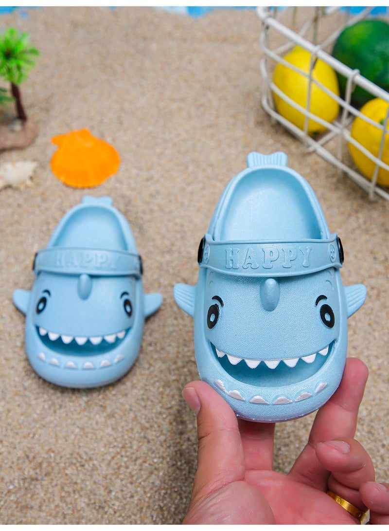 Kids Summer Sandals Comfortable Kids Slides Shark Design Crocs Style Non Slip Beach Sea And Pool Shoes - Image 1