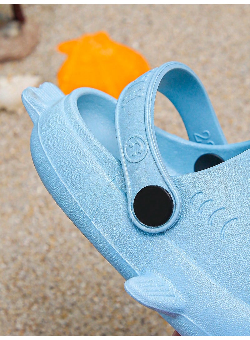 Kids Summer Sandals Comfortable Kids Slides Shark Design Crocs Style Non Slip Beach Sea And Pool Shoes - Image 2