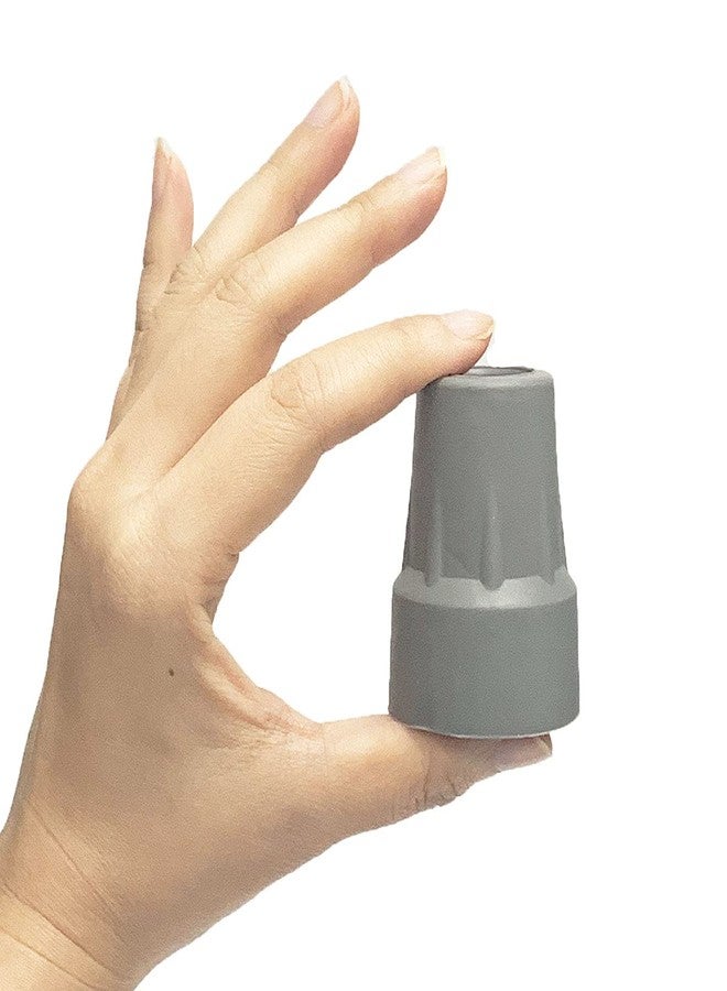 MESINURS Crutch Tips, Replacement Medical Drive Cane Tips, 7/8 Inch, Gray, 2 Pcs - Image 4
