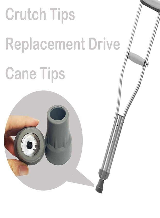 MESINURS Crutch Tips, Replacement Medical Drive Cane Tips, 7/8 Inch, Gray, 2 Pcs - Image 5
