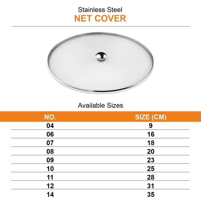 Prabha Stainless Steel Net Cover 25cm - Ultimate Protection for Home & Kitchen, Easy Installation, Food cover, vegitable cover, sweet cover, milk cover, fruit cover with knob, milk jali. - Image 4