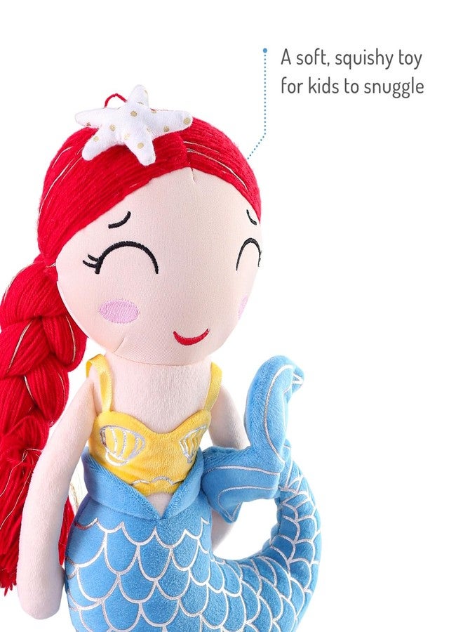 Bonfino Premium Brisa Soft Candy Doll |Stuffed Toy for Girls | Mermaid Plush Doll for Kids| Cute Cuddly Doll, Helps to Learn Role Play | Safe & Fun Gift for Toddler & Baby Girls| BIS Certified - Blue - Image 4