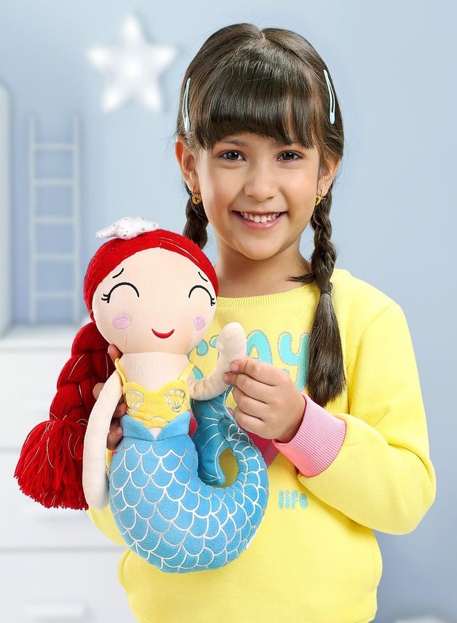 Bonfino Premium Brisa Soft Candy Doll |Stuffed Toy for Girls | Mermaid Plush Doll for Kids| Cute Cuddly Doll, Helps to Learn Role Play | Safe & Fun Gift for Toddler & Baby Girls| BIS Certified - Blue - Image 3