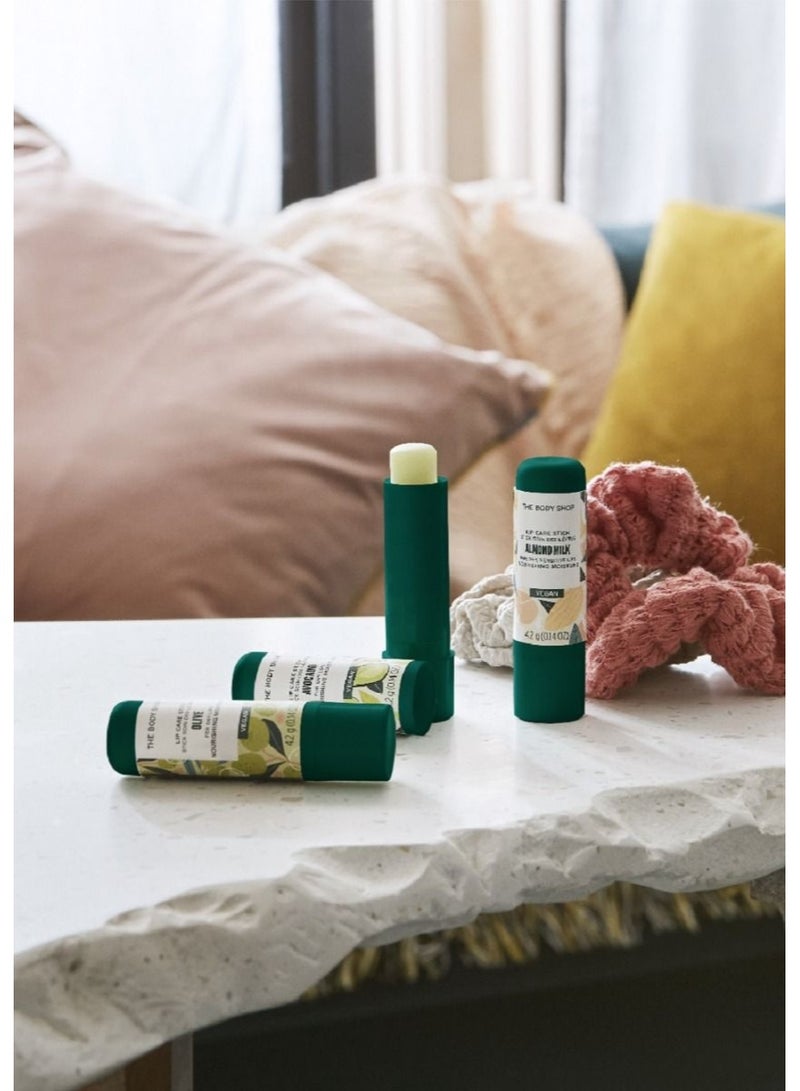 THE BODY SHOP Almond Milk Lip Care Stick – Moisturising Lip Balm for Dry, Sensitive Lips, With Shea Butter & Coconut Oil, 98% Natural Ingredients, Softening & Nourishing, 4.2g - Image 3