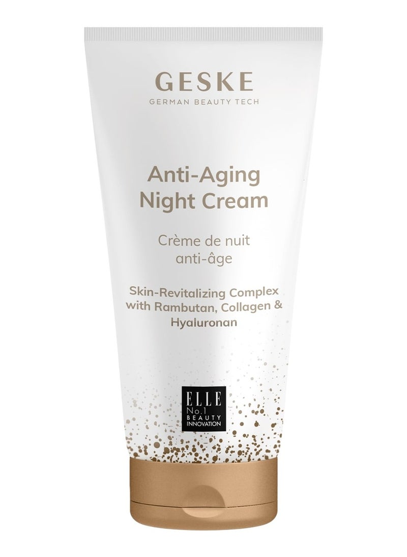 GESKE Anti-Ageing Night Cream Moisturising Cream with Hyaluronic Anti-Wrinkle Cream Moisturising Skin Cream Vegan Formula No Animal Testing Complements GESKE SmartAppGuided™ Devices 