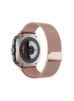 Generic Replacement Band for Samsung Galaxy Watch Ultra 47mm 2024 Band Magnetic Stainless Steel Strap Loop Watch Band Sports Straps (Pink)  - Image 4
