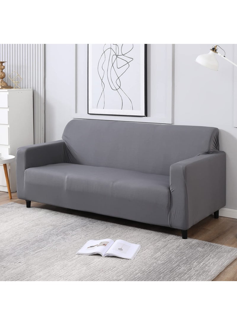 Styleys Styleys Universal Triple Seater Sofa Cover Big Elasticity Cover for Couch Flexible Stretch Sofa Slipcover (3 Seater, 180-230 cms, Grey, SLMH-81)  - Image 1