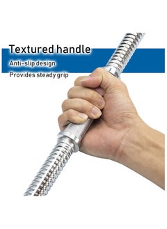 Generic Chromed Threaded Dumbbell Weightlifting Bar Handle with Spin Locks, 40CM  - Image 3