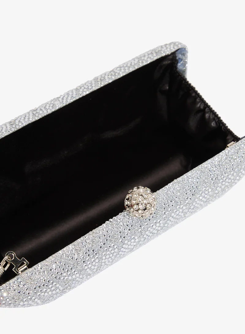 خزانة حقيبة معدنية مطبوعة بتفاصيل فضية