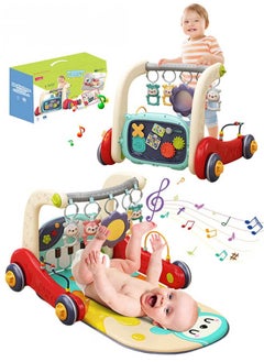 Riolio 2 In 1 Baby Gym Play Mats,Baby Toys Kick and Play Piano Gym Activity Center For Infants,Baby Walker Fitness Rack  - Image 1