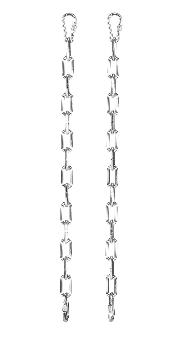 MDAIRC mdairc hammock chain chain for hanging chair Stainless Steel Straight Link Chain 800 Pound Load with 2 Locking Snap Hooks 2 pcs pack 