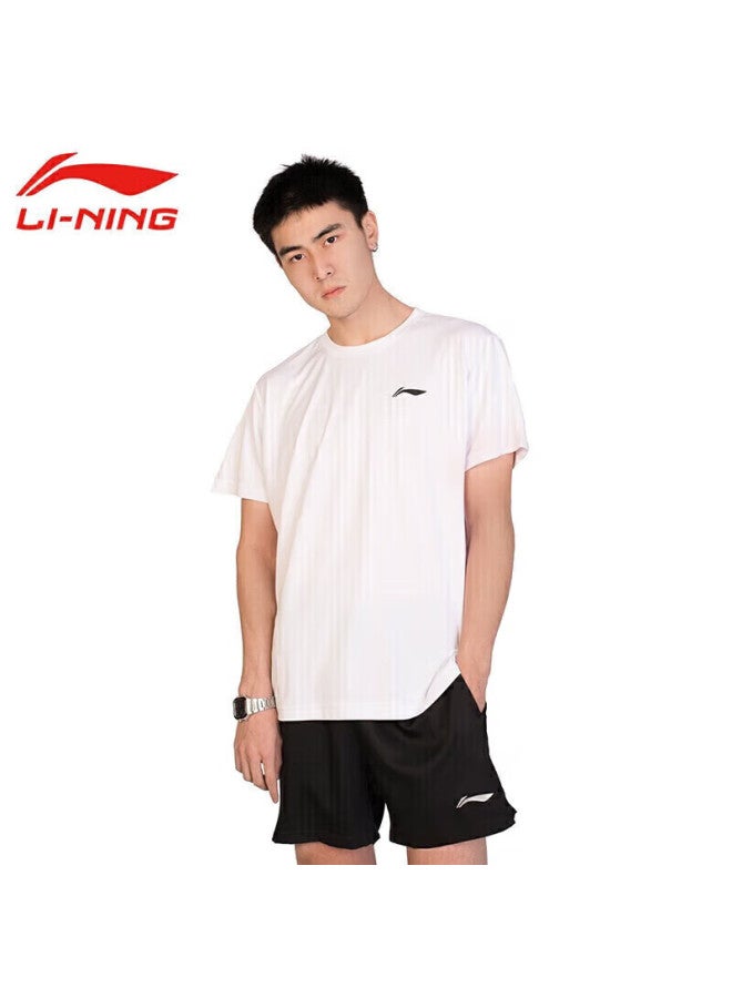 Li-Ning Li-ning Sports Apparel, New Badminton T-shirt For Men And Women, Short-sleeve, Men's Atss959-2, White, Xl - Image 1