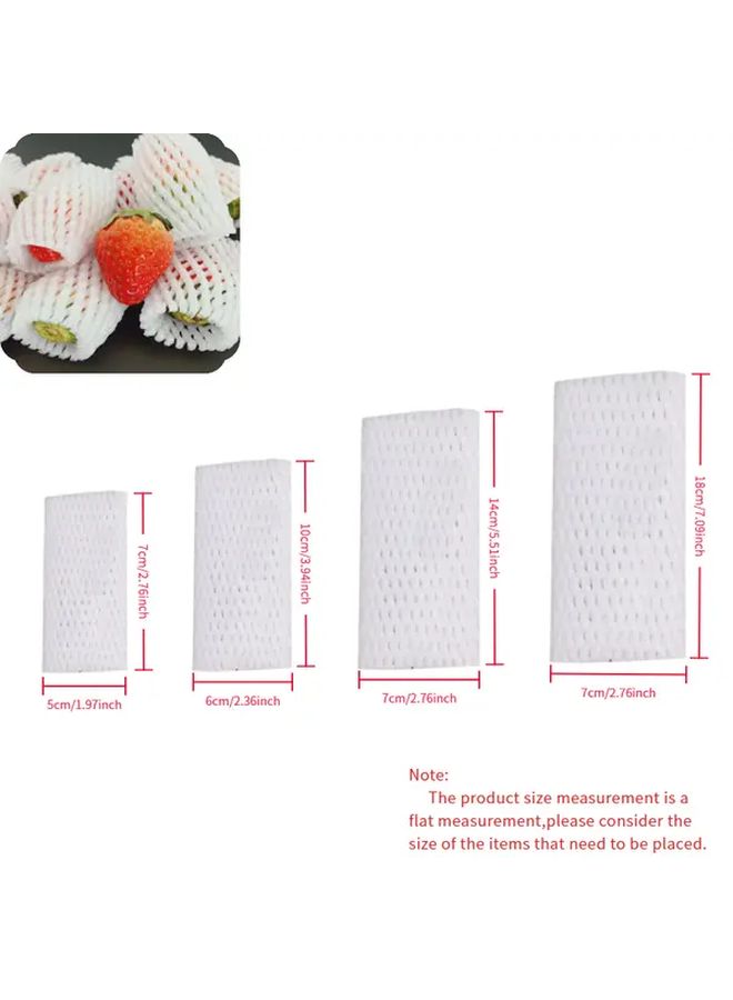 150 Pcs White Foam Net Covers Shockproof Protective Cushion for Fruits Vegetables Honeycomb Design for Airflow Moisture Retention Smooth Texture Packaging Transportation 3.94 Inch 2.36 Inch - Image 2