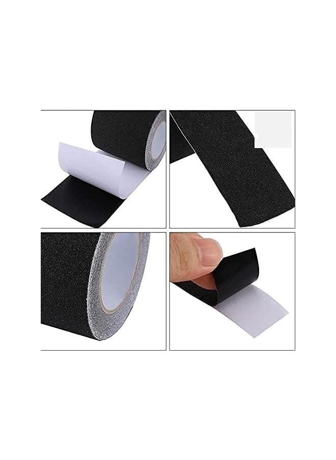 PROMASS 5m Roll Of Anti Slip Tape Stickers For Stairs Decking Strips For Stair Floor Bathroom Self Adhesive(Black)  - Image 2