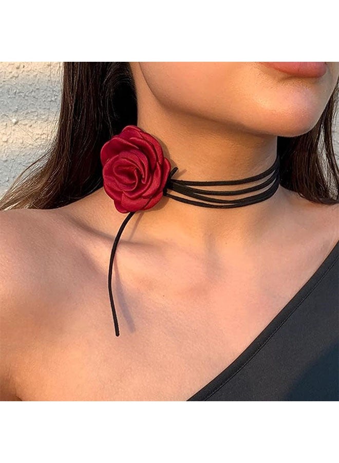 Lemon 3pcs Choker Necklace for Women,  Velvet Choker Set Layered  Choker Necklaces Classic Chokers for Women Adjustable Gothic Lace Collar Necklace for Party Cosplay  Birthday Gifts  - Image 4