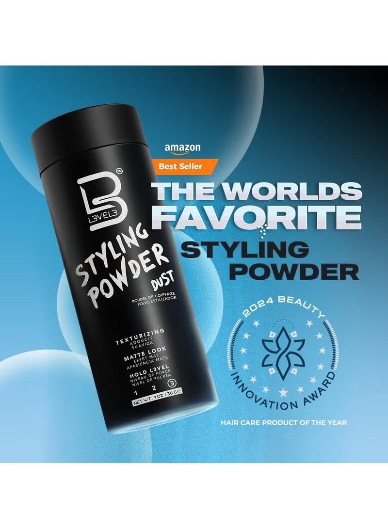 L3VEL3 3 Styling Powder - Natural Look Mens Powder - Easy to Apply with No Oil or Greasy Residue - Image 4