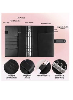 Excefore 100 Envelopes Saving Challenge Binder, Savings Binder with Laminated Tracker, Budget Binder with Cash Envelopes, Budget Planner, Easy and Fun Way to Save, Black  - Image 2