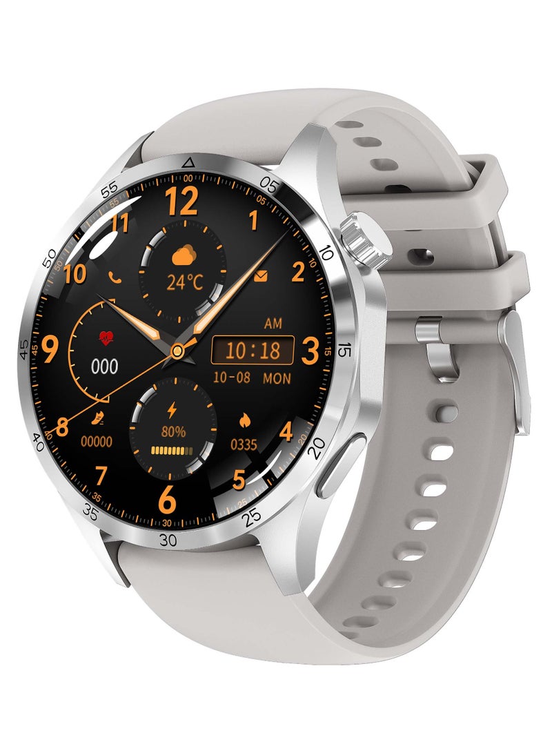 WATCH GT 4 Pro Plus ساعة ذكية للرجال 1.6 بوصة AMOLED HD شاشة IP68 مقاومة للماء بطارية طويلة أحدث ساعة ذكية فضية
