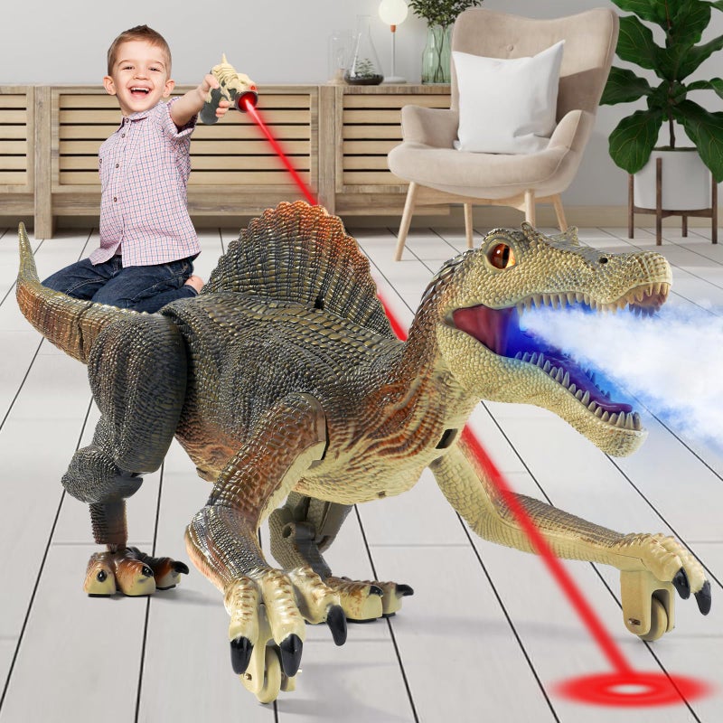 Mini Tudou Remote Control Dinosaur ToysRC Walking Robot Dinosaur Toy with Light Chasing Remote ControlAuto Spraying and RoaringJurassic Spinosaurus Dino Toys for Kids Boy 4 5 7 812 Year Old - Image 3