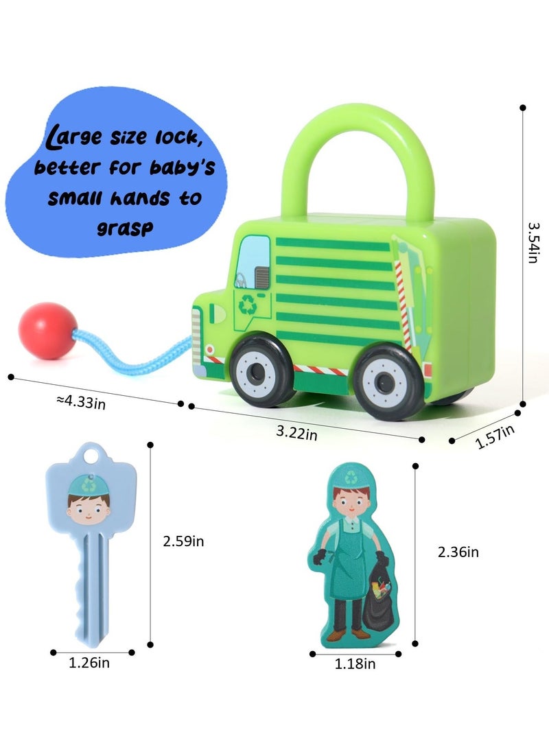 Generic - Montessori Toy for 36+ Months Old Toddler, Lock and Key Car Toys, Toddler Sensory Fine Motor Skills Toys, Gifts Age 3 4 5 Year Old Boys Girls - Image 1