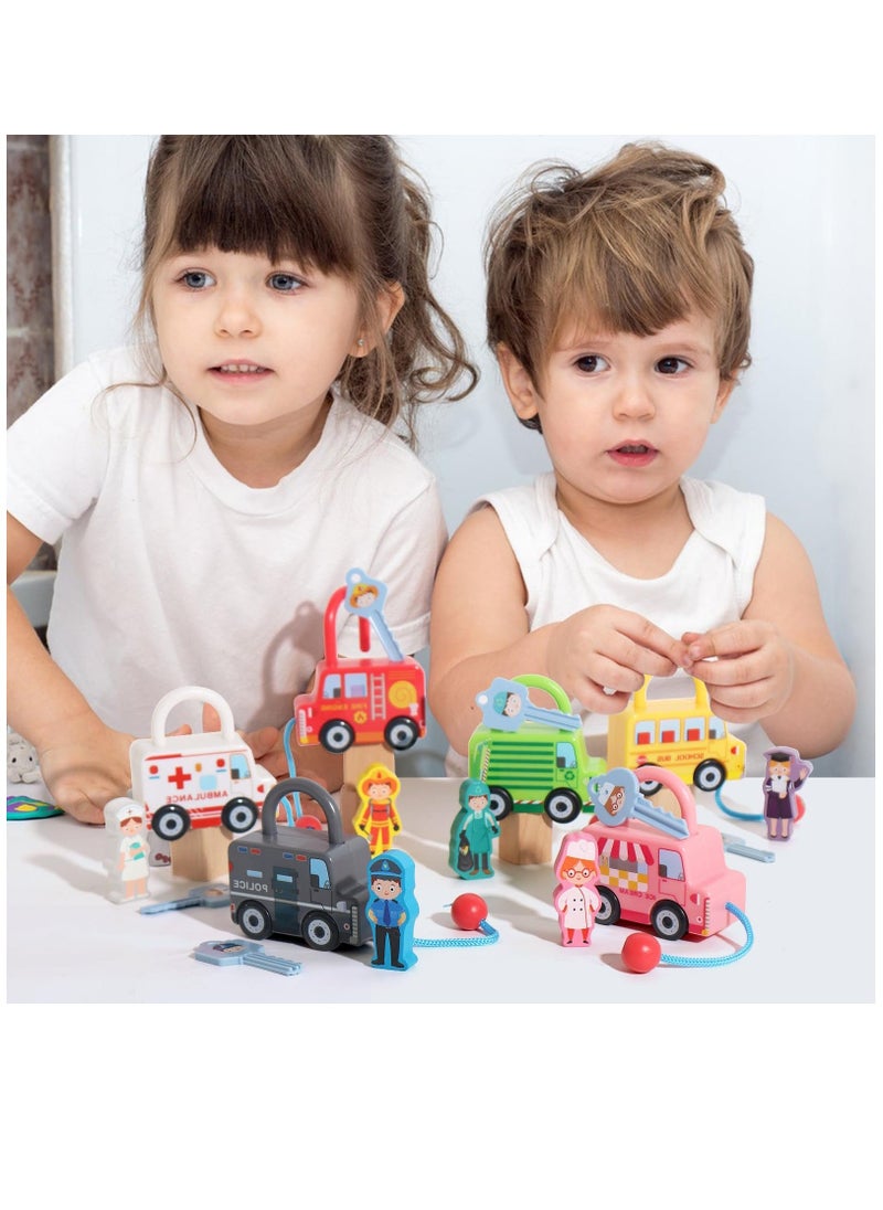 Generic - Montessori Toy for 36+ Months Old Toddler, Lock and Key Car Toys, Toddler Sensory Fine Motor Skills Toys, Gifts Age 3 4 5 Year Old Boys Girls - Image 1