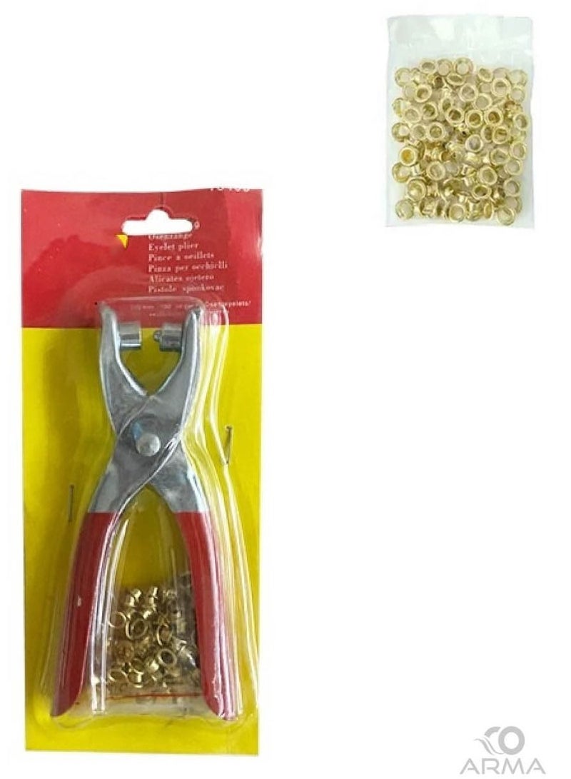 co arma Metal Drill Ring Punch One hole punch with 100 rings