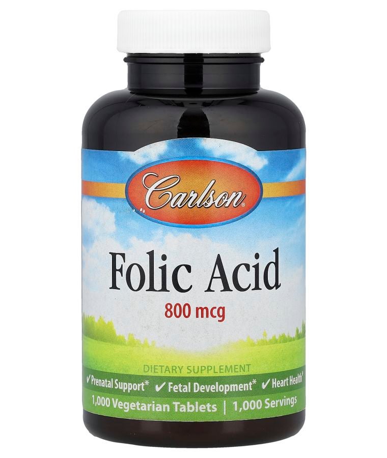 Folic Acid 800 mcg 1000 Vegetarian Tablets
