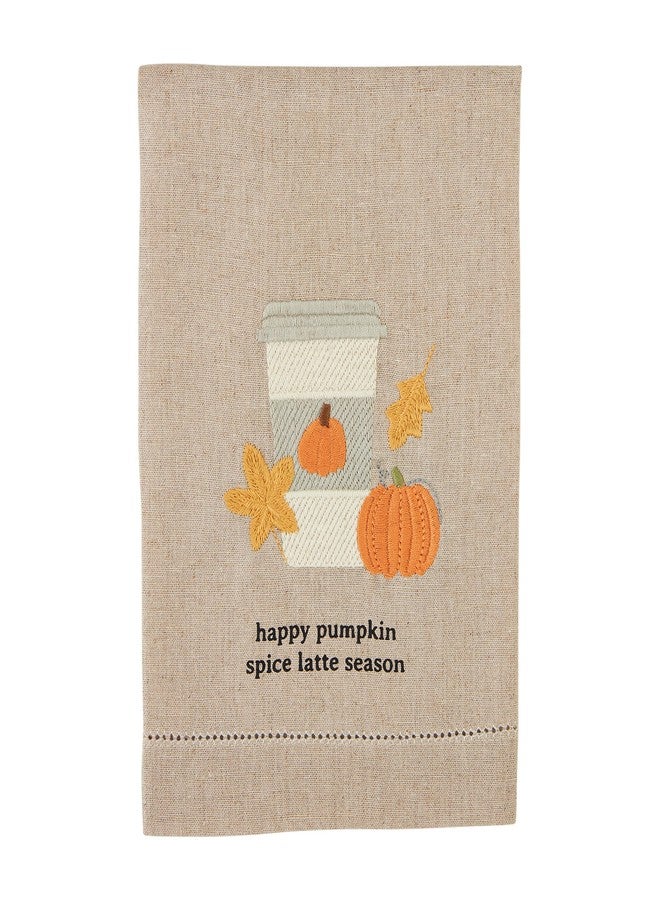 Mud Pie Hem Stitch Towel, Pumpkin Spice, 21" x 14"