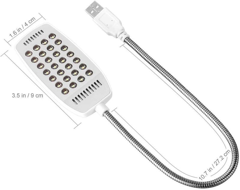 Storin مصباح مكتبي LED قابل للطي محمول 28 LED بجهد 5 فولت للكمبيوتر عبر USB (قد يختلف اللون) - Image 2