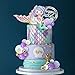 DRWATE Mermaid Cake Toppers Under the Sea Tail Cake Decorations Gold Purple Pearl Ball for Mermaid Theme Birthday Supplies Style 2 - Image 3