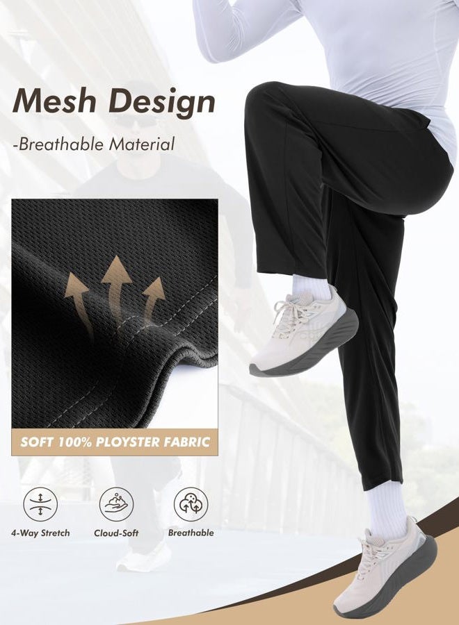 BOOJO 3 Pack Mens Sweatpants with Pockets - Mesh Open Bottom Athletic Joggers for Men Loose Fit Gym Workout Running Pants, 4-black/Dark Grey/Light Grey, L - Image 3