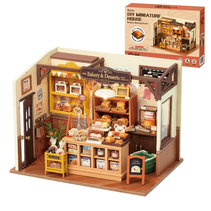 Rolife Miniature House Kit for Beginners-1:20 DIY Miniature Dollhouse Kit with LED Lights-Tiny House Crafts for Adults-Birthday Gifts Hobbies for Women and Men - Image 1