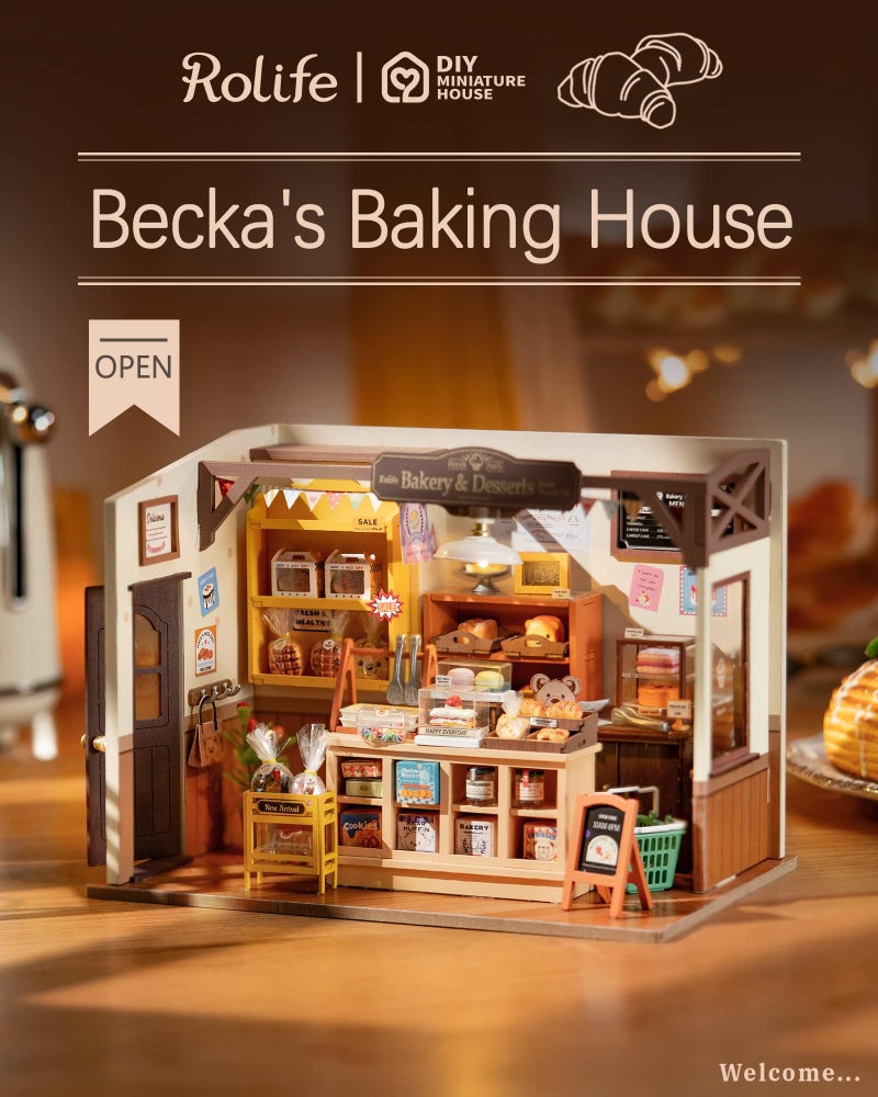 Rolife Miniature House Kit for Beginners-1:20 DIY Miniature Dollhouse Kit with LED Lights-Tiny House Crafts for Adults-Birthday Gifts Hobbies for Women and Men - Image 2