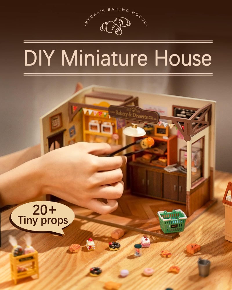 Rolife Miniature House Kit for Beginners-1:20 DIY Miniature Dollhouse Kit with LED Lights-Tiny House Crafts for Adults-Birthday Gifts Hobbies for Women and Men - Image 3