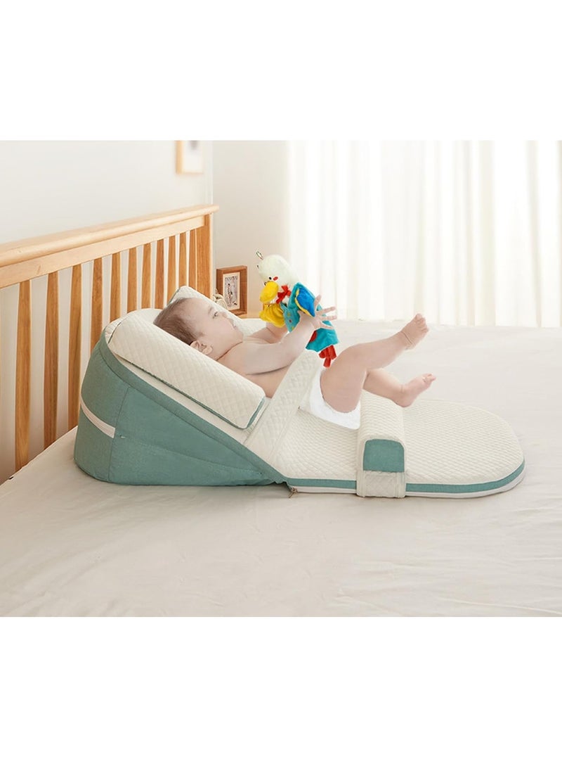 Generic - Baby Care Pillow, Baby Anti Spill Pillow, Baby Travel Bed, Baby Care Bed Wedge Sleep Pillow, Anti Backflow Pillow, Adjustable Height 0-30 °, Relieves Vomiting Milk - Image 1