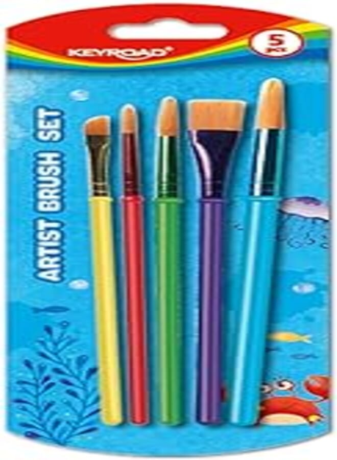 Keyroad artist brush set 5 pcs kr971857 - multicolor