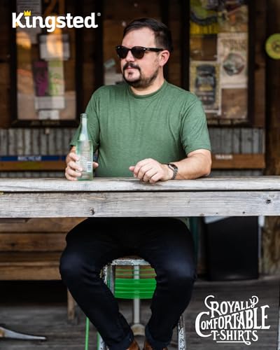 Kingsted Mens TShirts Pack Royally Comfortable Super Soft Cotton Blend Short Sleeve Tagless Crewneck Plain Colored Classic Tees 3 Pack Cool Medium - Image 3